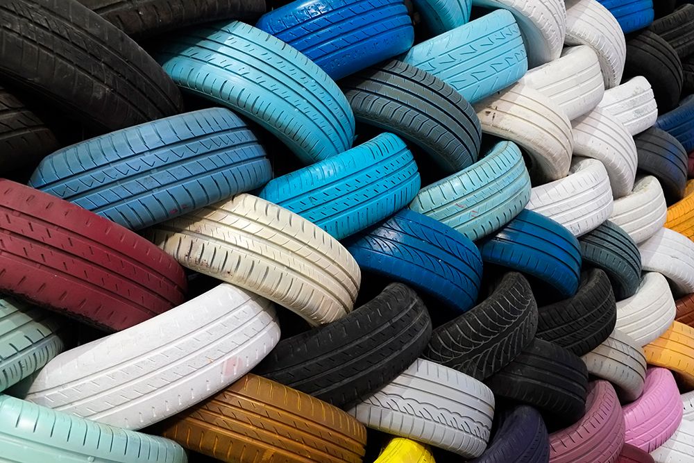 Lisbon-Portugal Recycled tires art print by Julien McRoberts for $57.95 CAD