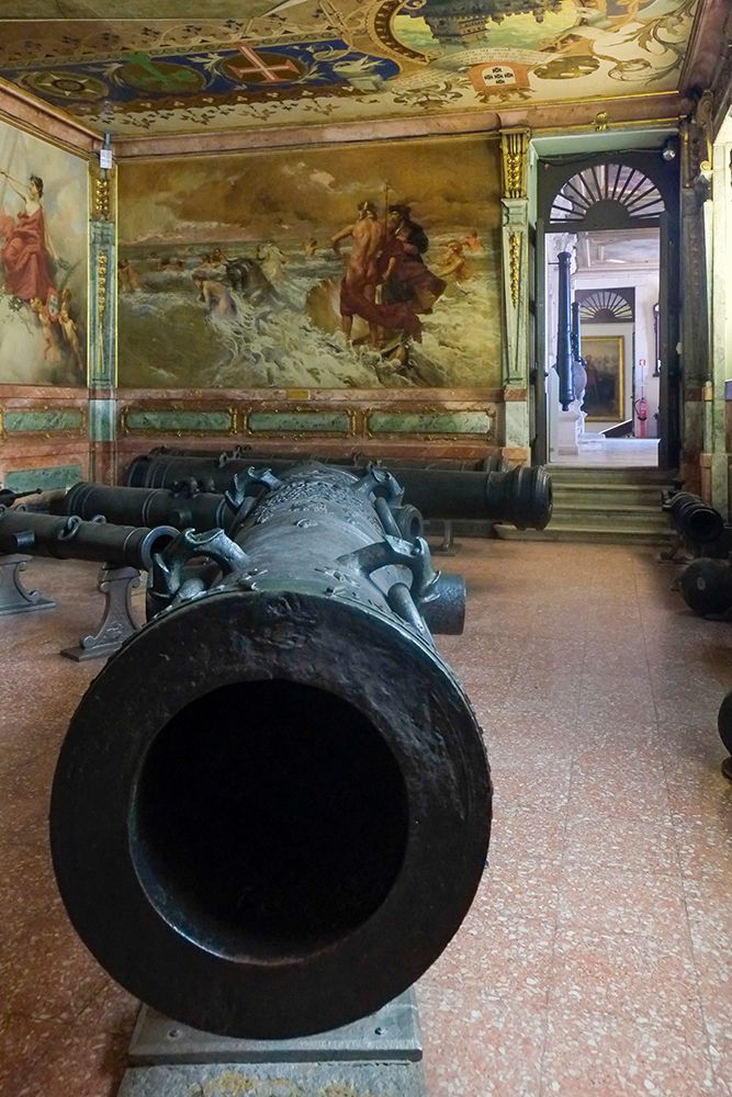 Lisbon, Portugal. Very old canons with Templar markings. art print by Julien McRoberts for $57.95 CAD