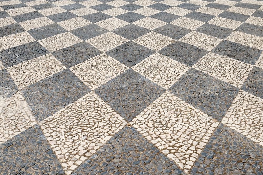 Tomar, Portugal. Typical patterned cobblestone walkways art print by Julien McRoberts for $57.95 CAD