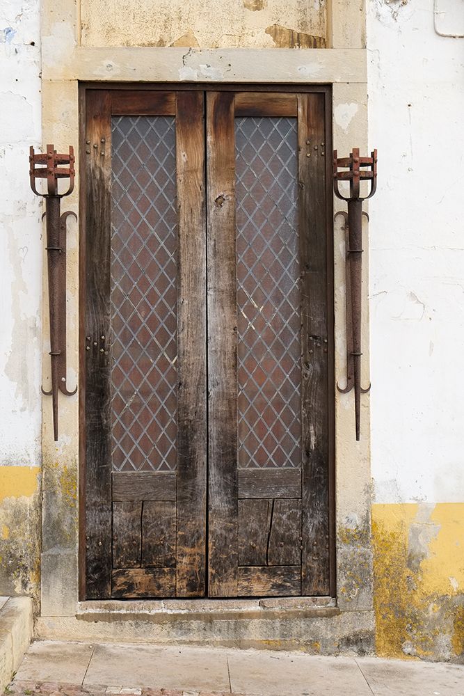 Tomar, Portugal. Old medieval door in the town of Tomar. art print by Julien McRoberts for $57.95 CAD