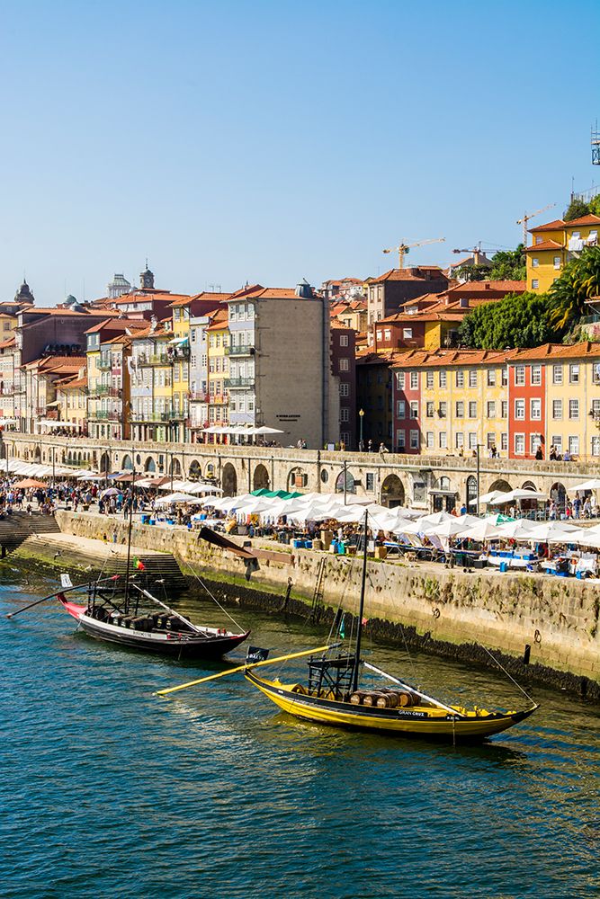 Riverside along the Douro River, Porto, Portugal. art print by Michael DeFreitas for $57.95 CAD