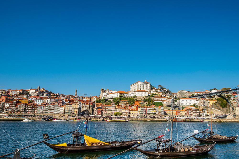 Rabelo boats on the Douro River, Porto, Portugal. art print by Michael DeFreitas for $57.95 CAD