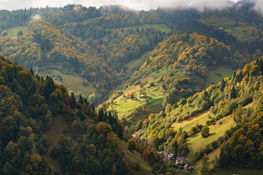 Romania-Transylvania Colorful-white mountain landscape art print by Emily M. Wilson for $57.95 CAD