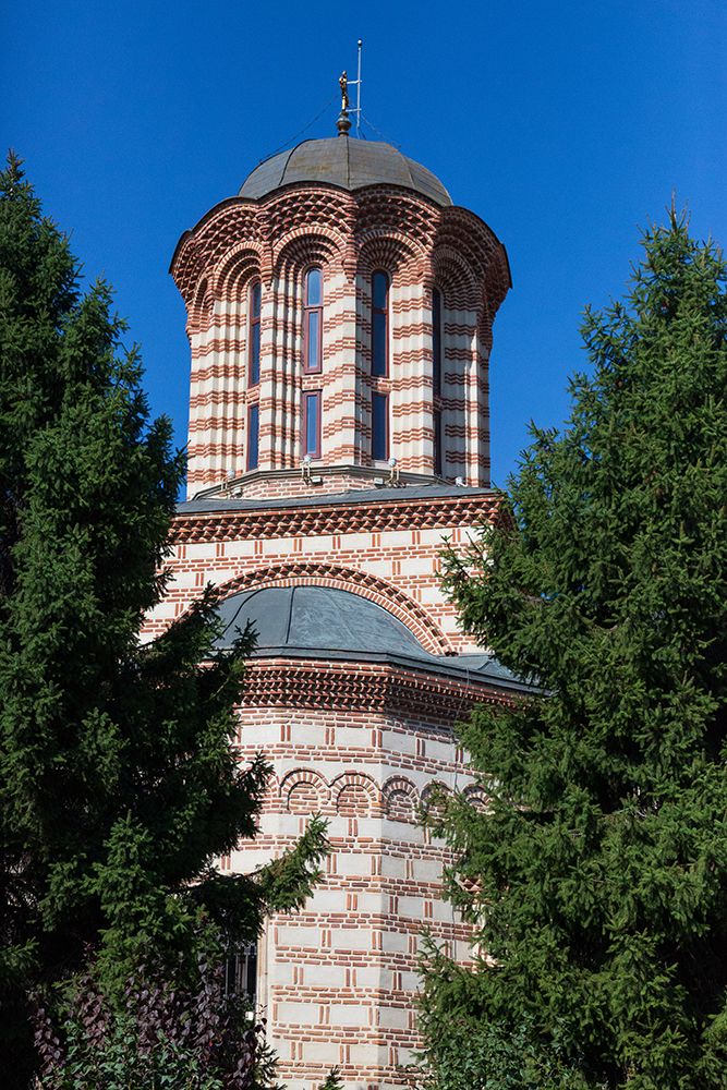 Romania, Bucharest. Stavropoleos, Eastern Orthodox monastery for nuns, built in Brancovenesc style. art print by Emily M. Wilson for $57.95 CAD