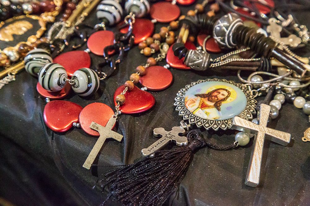 Romania, Bucharest. Demetrius Church, Religious items and implements. art print by Emily M. Wilson for $57.95 CAD