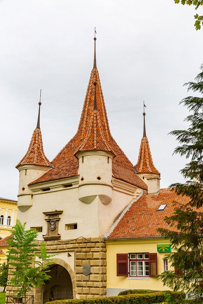 Romania, Brasov. Catherines Gate, Poarta Ecaterinei, built by the Tailors Guild, in 1559. art print by Emily M. Wilson for $57.95 CAD