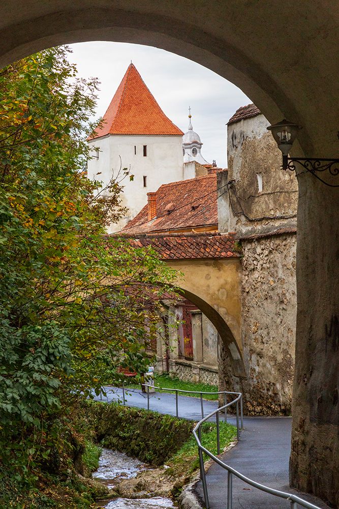 Romania Brasov. The alley behind walls art print by Emily M. Wilson for $57.95 CAD