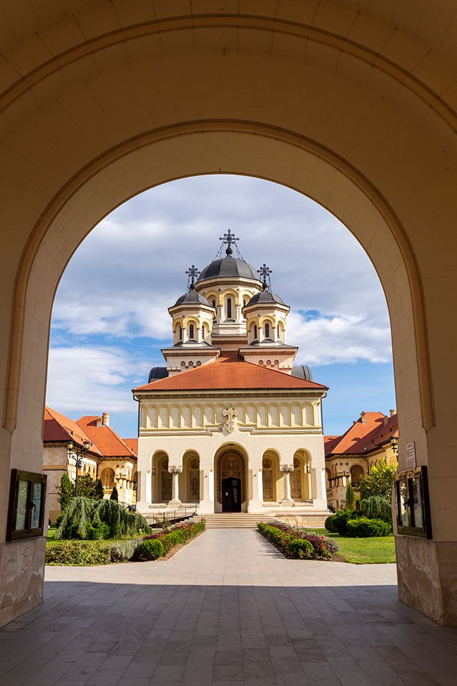 Romania, Alba Iulia. St. Michaels Cathedral, the oldest and the longest cathedral in Romania. art print by Emily M. Wilson for $57.95 CAD