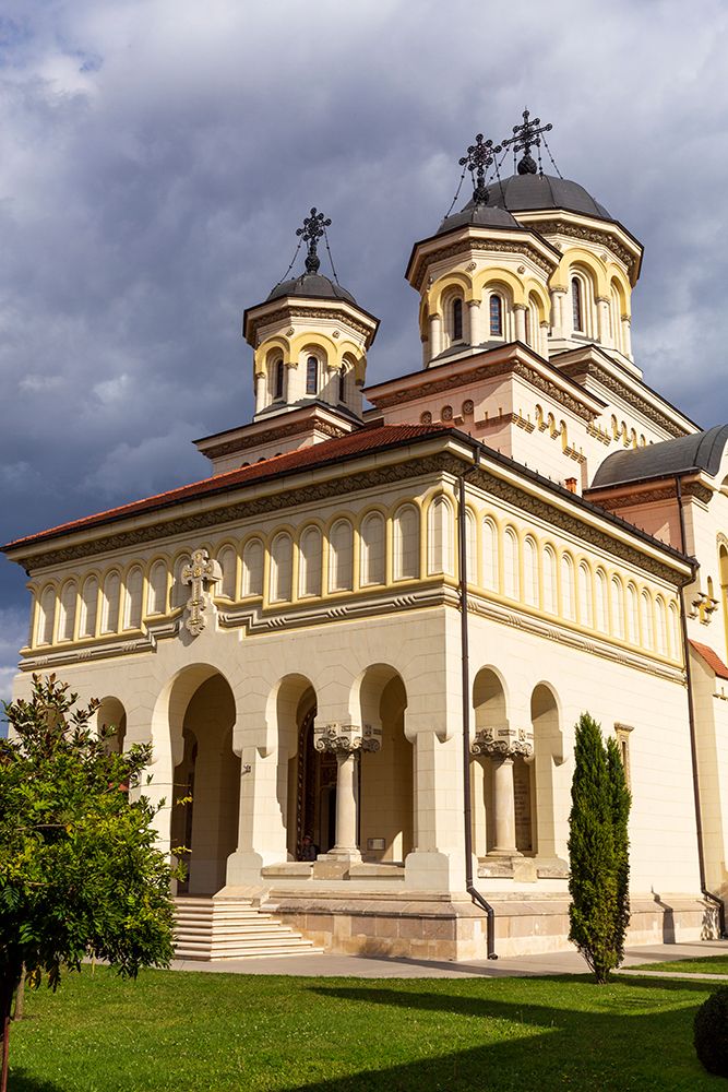 Romania, Alba Iulia. St. Michaels Cathedral, the oldest and the longest cathedral in Romania. art print by Emily M. Wilson for $57.95 CAD
