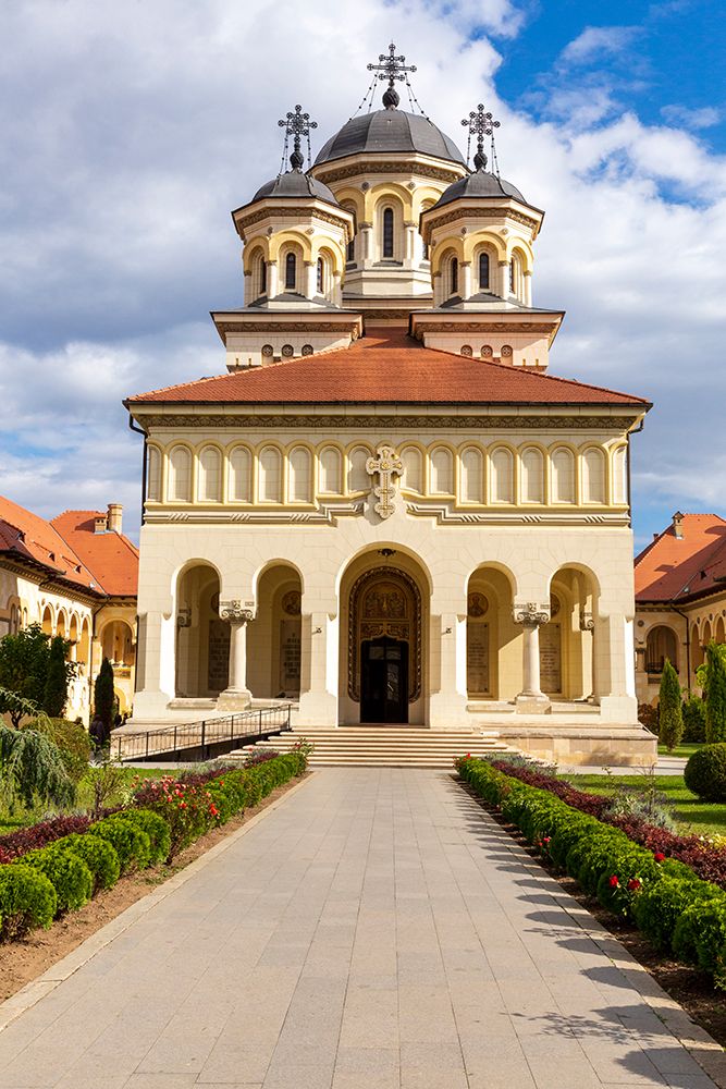 Romania, Alba Iulia. St. Michaels Cathedral, the oldest and the longest cathedral in Romania. art print by Emily M. Wilson for $57.95 CAD