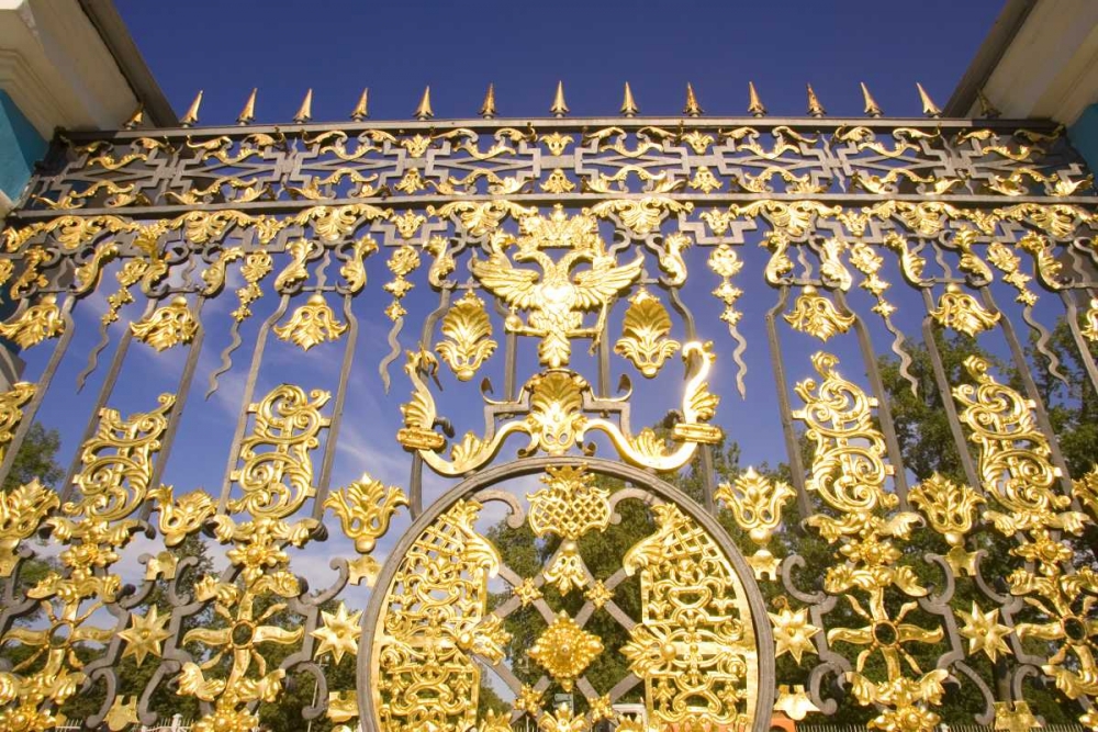 Russia, Pushkin Gate detail at Catherine Palace art print by Nancy, Steve Ross for $57.95 CAD