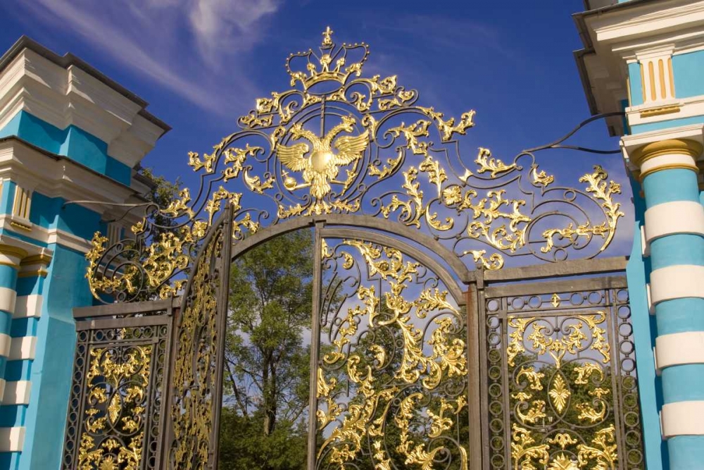 Russia, Pushkin Gate detail at Catherine Palace art print by Nancy, Steve Ross for $57.95 CAD