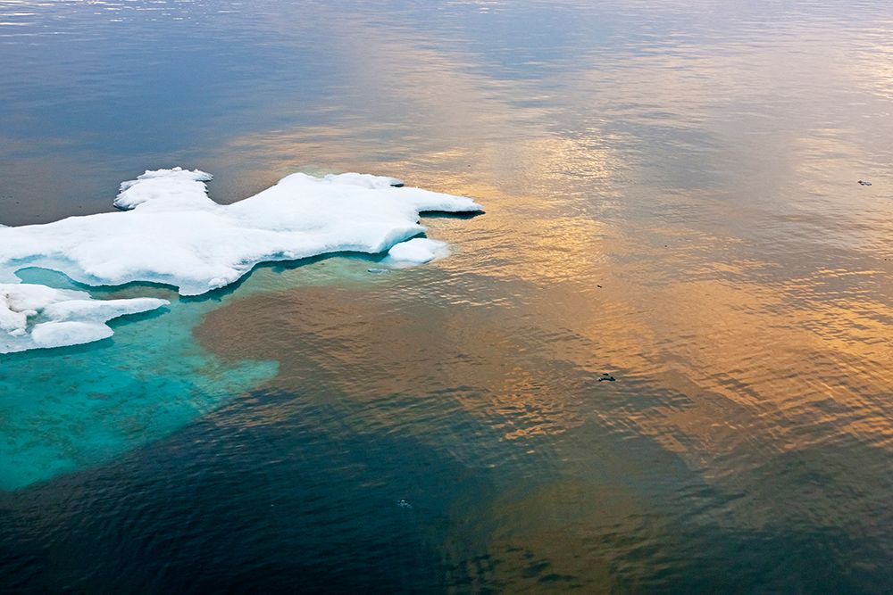 Sunset view of floating ice on Bering Sea-Russia Far East art print by Keren Su for $57.95 CAD
