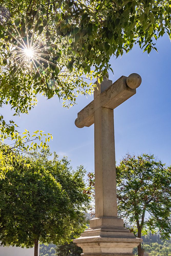 Albaicin, Province of Granada, Andalusia, Spain. A stone cross. art print by Emily M. Wilson for $57.95 CAD