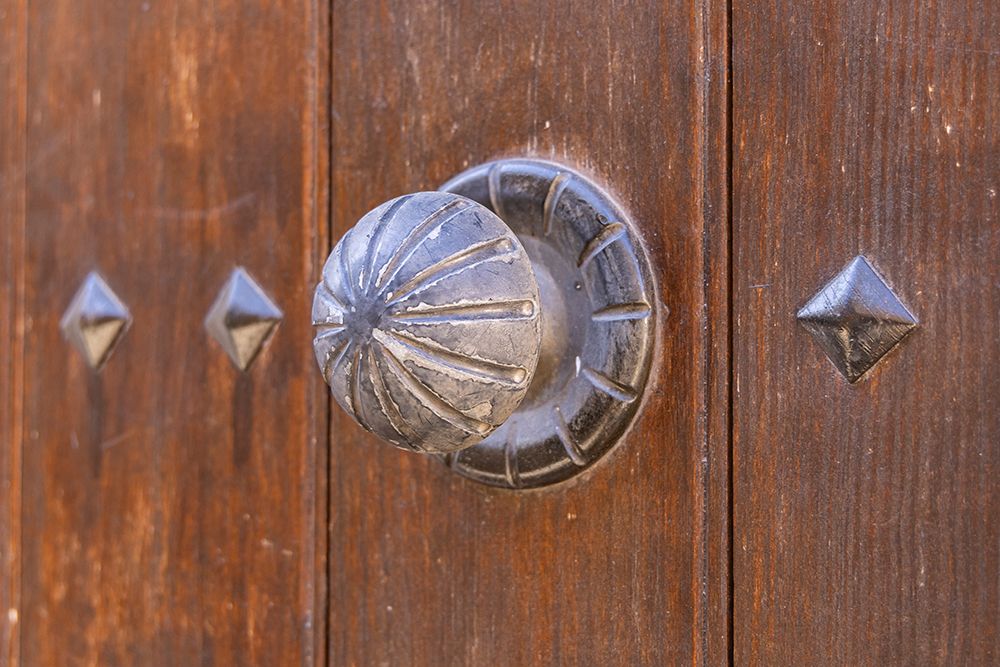 Albaicin, Province of Granada, Andalusia, Spain. Metal knob on an old wooden door. art print by Emily M. Wilson for $57.95 CAD