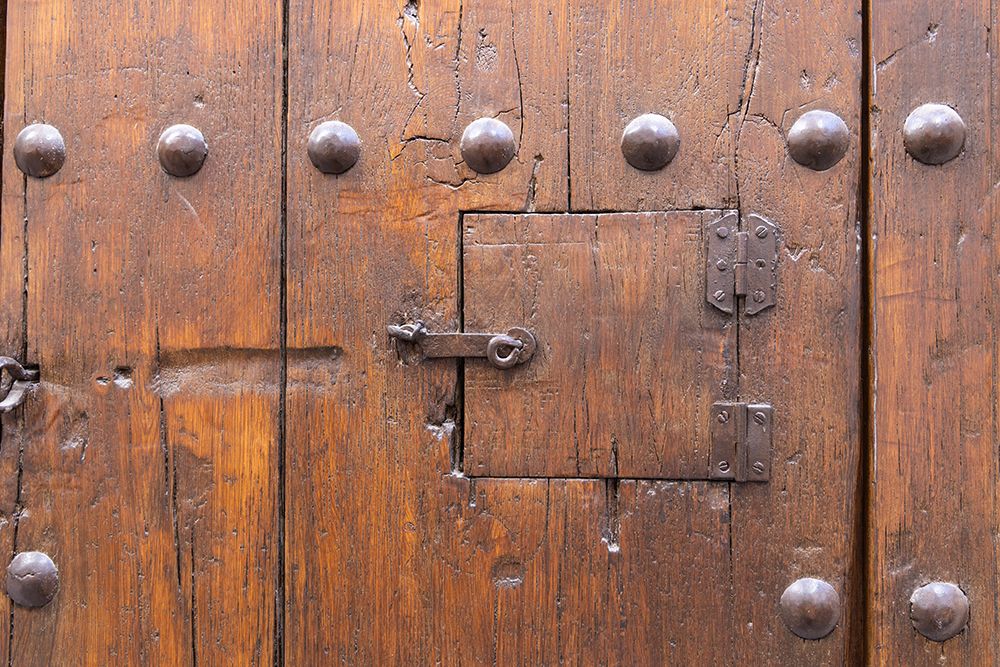 Albaicin, Province of Granada, Andalusia, Spain. Peep hole on an old wooden door. art print by Emily M. Wilson for $57.95 CAD