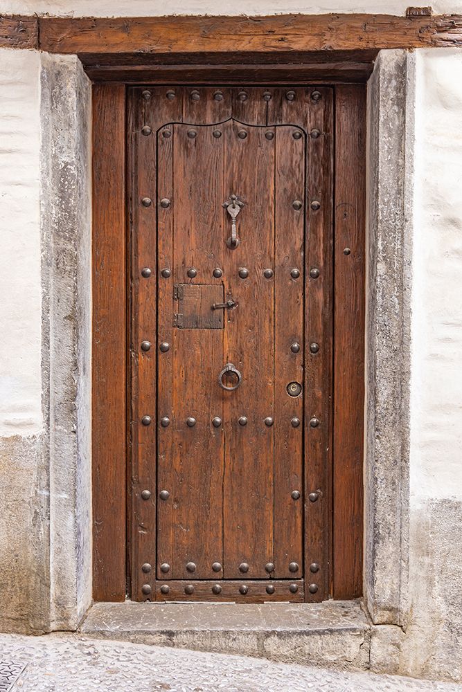 Albaicin, Province of Granada, Andalusia, Spain. An old wooden door on a building. art print by Emily M. Wilson for $57.95 CAD