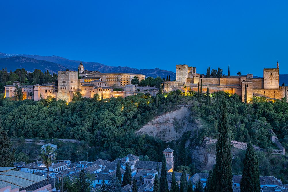 Albaicin, Province of Granada, Andalusia, Spain. Evening view of the Alhambra. art print by Emily M. Wilson for $57.95 CAD