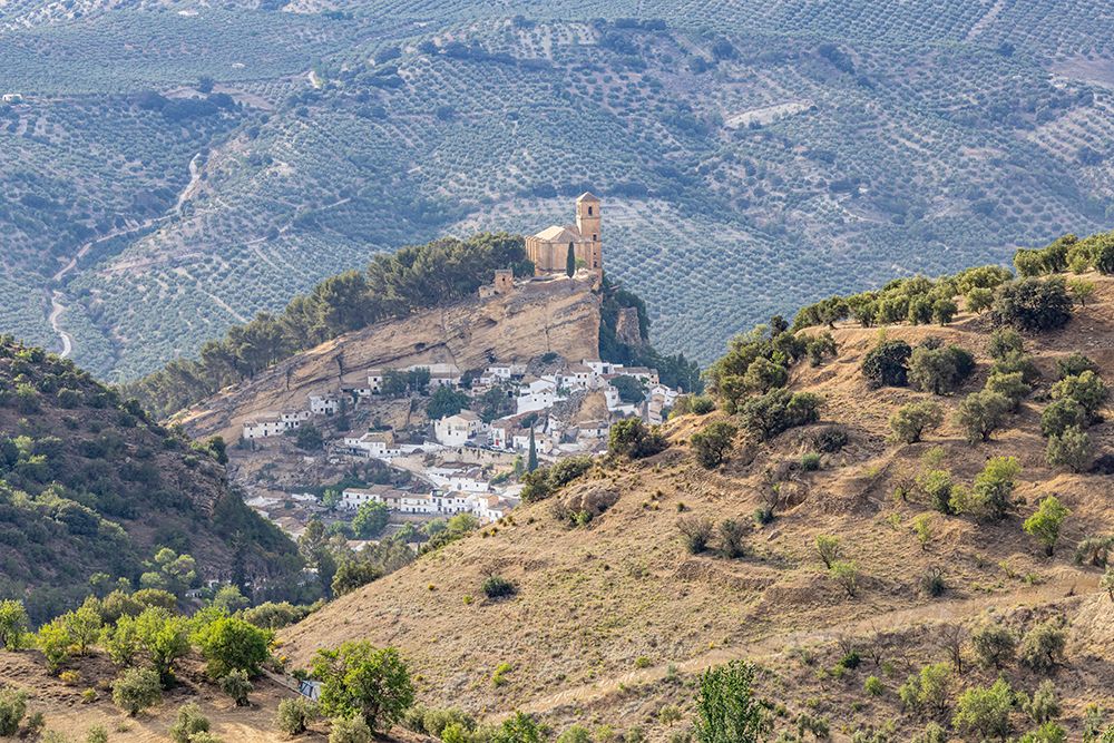Montefrio, Granada, Andalusia, Spain. A church on a cliff above the village of Montefrio. art print by Emily M. Wilson for $57.95 CAD