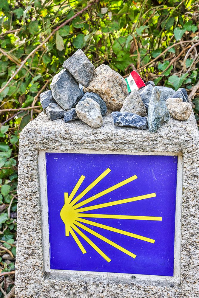 Spain-Galicia One of the many kilometer markers along the Camino de Santiago art print by Hollice Looney for $57.95 CAD
