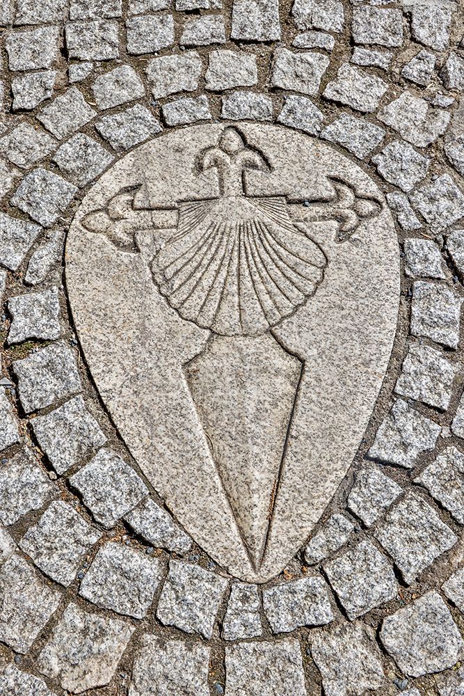 Spain-Galicia Sword of the Knights Templar and clam shell in path along the Camino de Santiago art print by Hollice Looney for $57.95 CAD