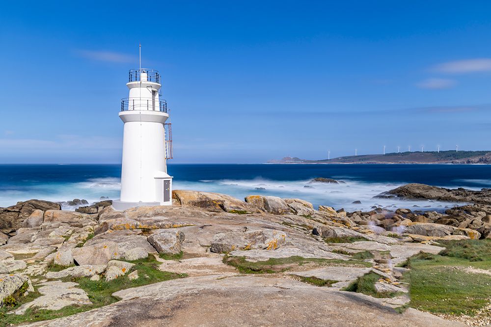 Spain-Galicia Muxia seashore and lighthouse art print by Hollice Looney for $57.95 CAD