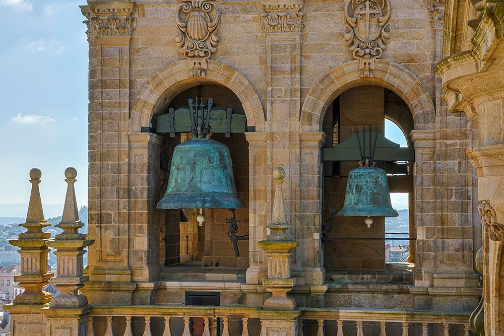 Spain-Galicia Santiago de Compostela-view of the bell tower from the roof of the cathedral art print by Hollice Looney for $57.95 CAD
