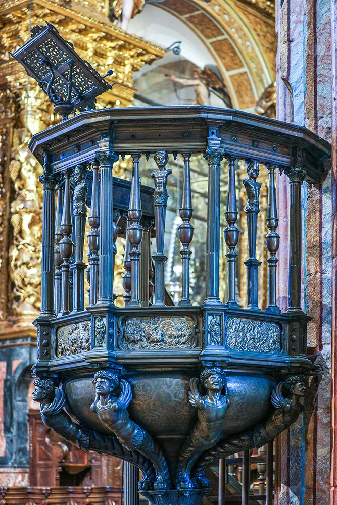 Spain-Galicia Cathedral in Santiago de Compostela-pulpit art print by Hollice Looney for $57.95 CAD