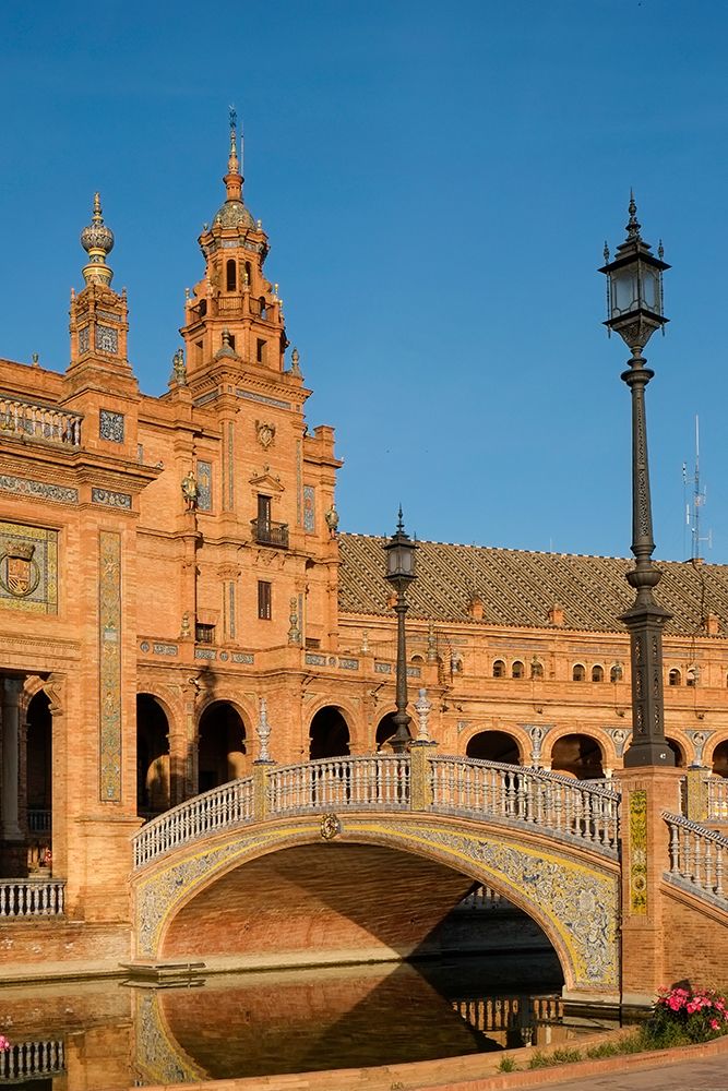 Seville-Spain. Plaza de Espana. It was built in 1928 for the Ibero-American Exposition of 1929 art print by Julien McRoberts for $57.95 CAD
