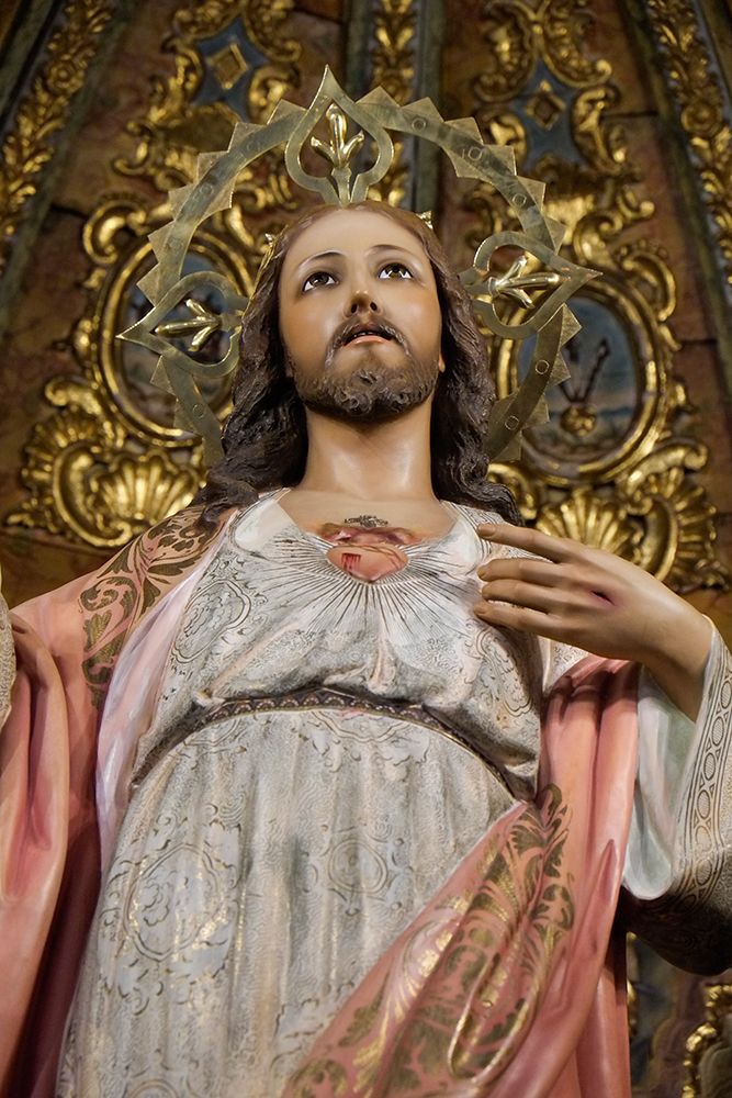 Marbella, Spain. Statue of Jesus on a gilded altar inside an ancient Spanish church. art print by Julien McRoberts for $57.95 CAD