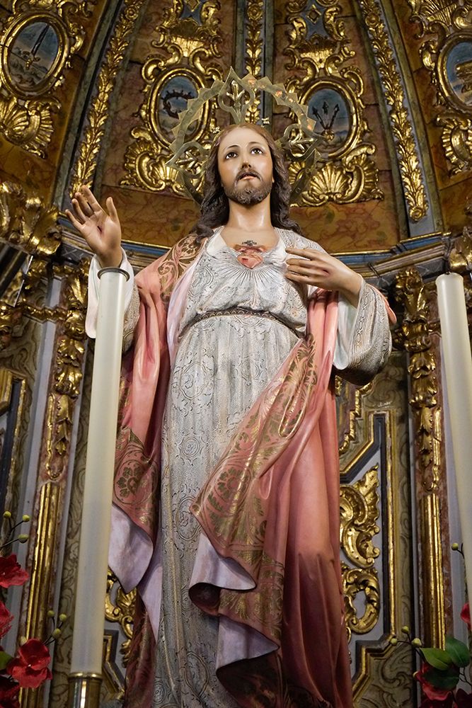 Marbella, Spain. Statue of Jesus on a gilded altar inside an ancient Spanish church. art print by Julien McRoberts for $57.95 CAD