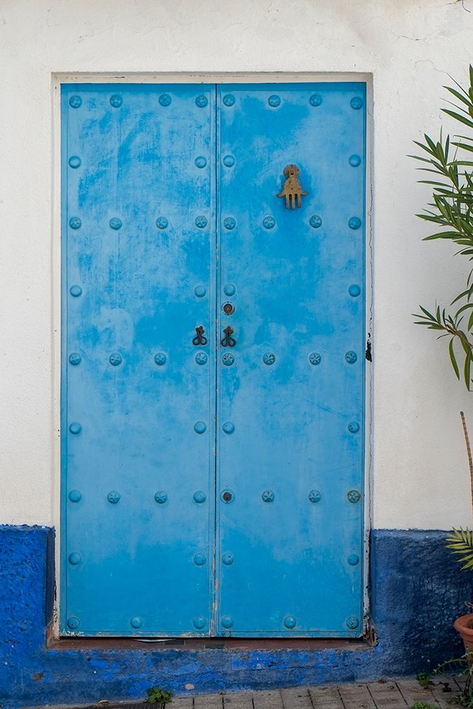 Marbella, Spain. Colorful Spanish architecture. Blue door. art print by Julien McRoberts for $57.95 CAD