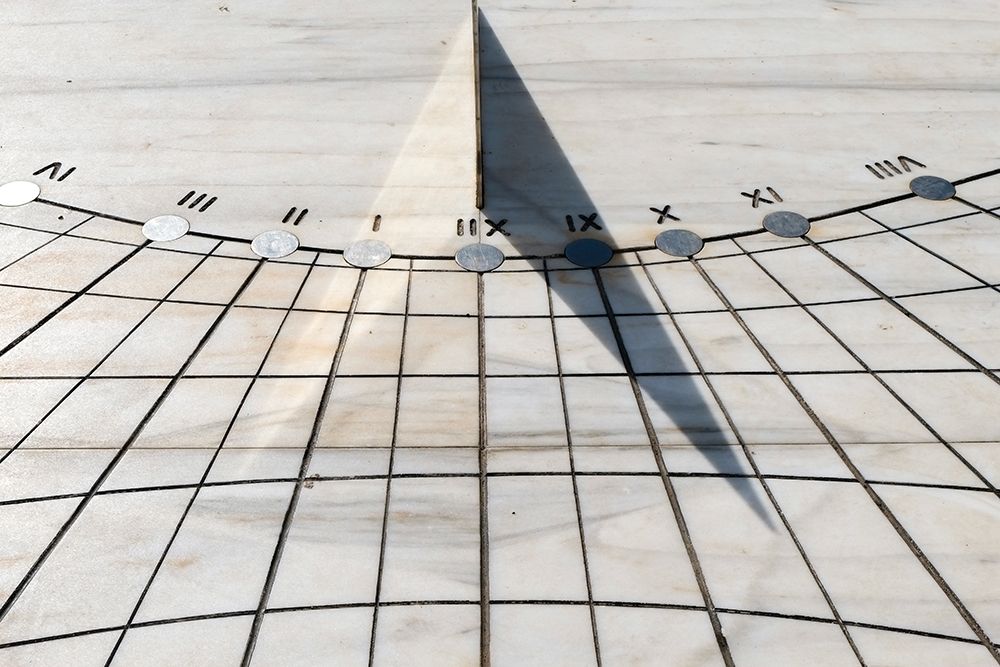 Marbella, Spain. Sundial on a plaza in Marbella. art print by Julien McRoberts for $57.95 CAD