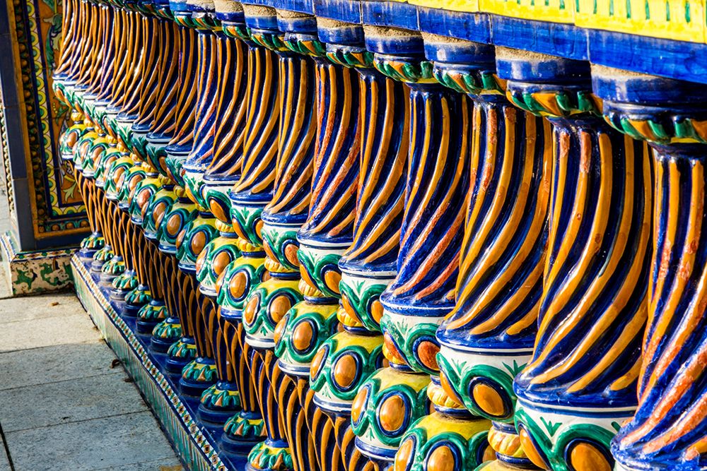 Decorative railing around the Plaza Alta main square, Algeciras, Spain. art print by Michael DeFreitas for $57.95 CAD