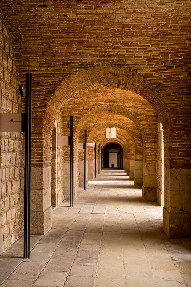 Montjuic Castle old military fortress on Montjuic Mountain overlooking the city, Barcelona, Spain. art print by Michael DeFreitas for $57.95 CAD