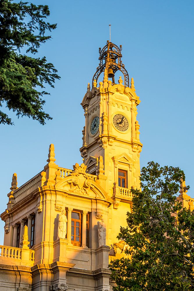 Bell Tower of Valencia´s City Hall, Plaza del Ayuntamiento, Valencia, Spain. art print by Michael DeFreitas for $57.95 CAD