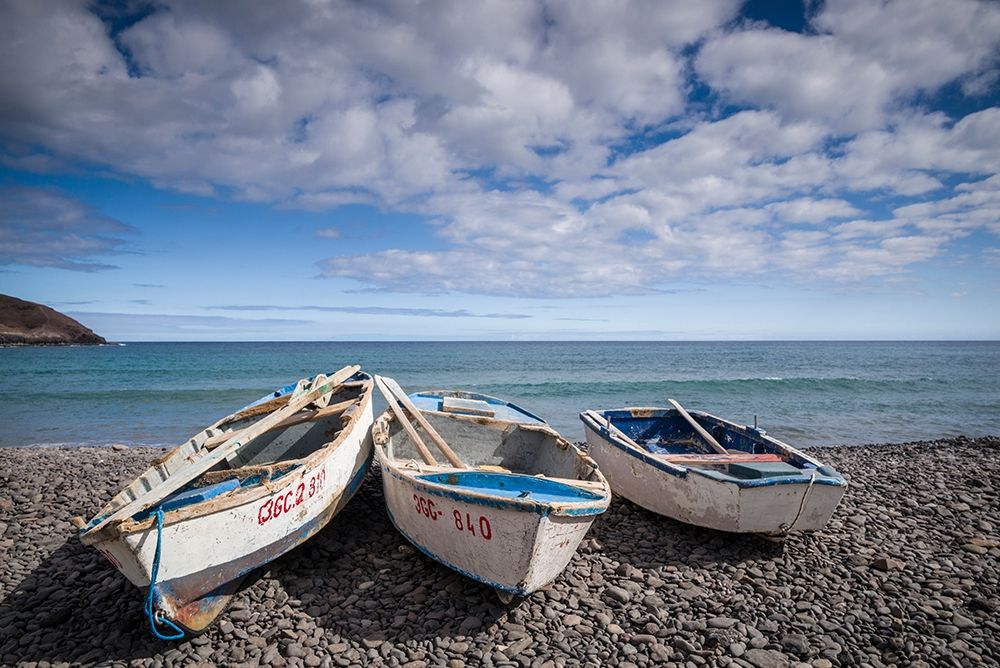 Spain-Canary Islands-Fuerteventura Island-Pozo Negro-fishing boats art print by Walter Bibikow for $57.95 CAD