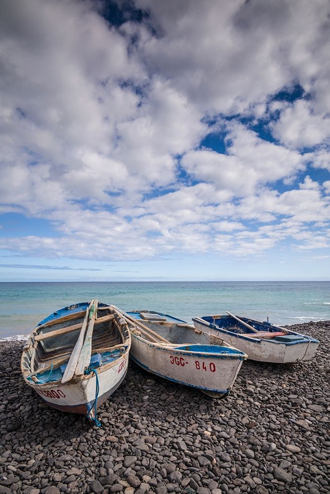 Spain-Canary Islands-Fuerteventura Island-Pozo Negro-fishing boats art print by Walter Bibikow for $57.95 CAD