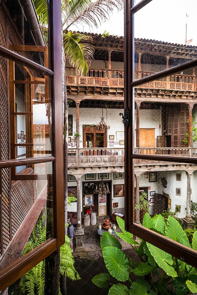 Spain-Canary Islands-Tenerife Island-La Orotava-Casa de los Balcones-traditional Canarian house art print by Walter Bibikow for $57.95 CAD