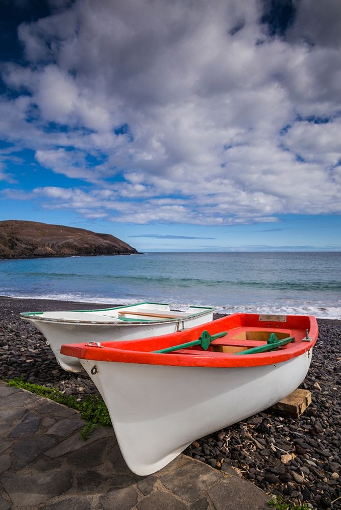 Spain-Canary Islands-Fuerteventura Island-Pozo Negro-fishing boats art print by Walter Bibikow for $57.95 CAD