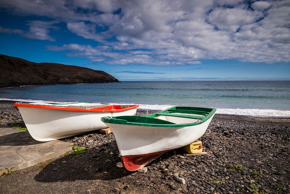 Spain-Canary Islands-Fuerteventura Island-Pozo Negro-fishing boats art print by Walter Bibikow for $57.95 CAD