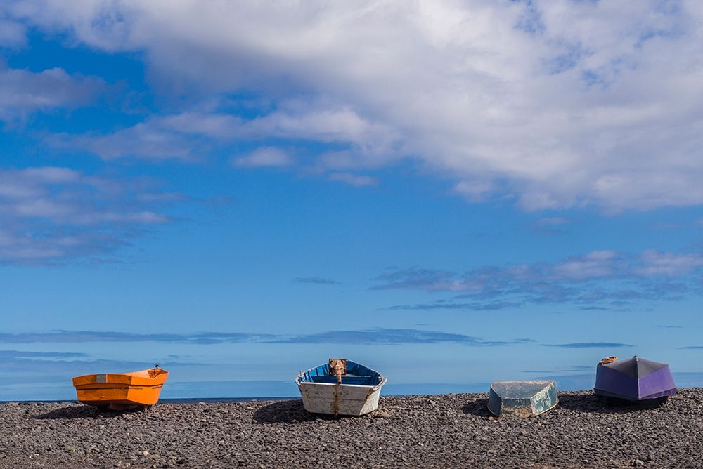Spain-Canary Islands-Fuerteventura Island-Pozo Negro-fishing boats art print by Walter Bibikow for $57.95 CAD