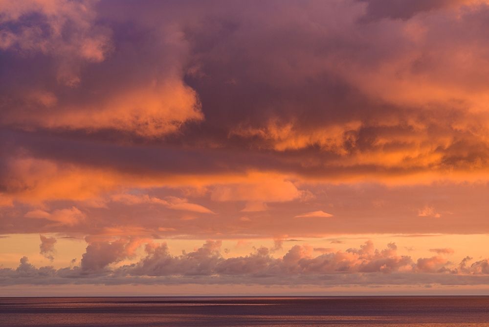 Canary Islands-Fuerteventura Island-Morro Jable-Playa de la Cebada beach-sunset sky art print by Walter Bibikow for $57.95 CAD