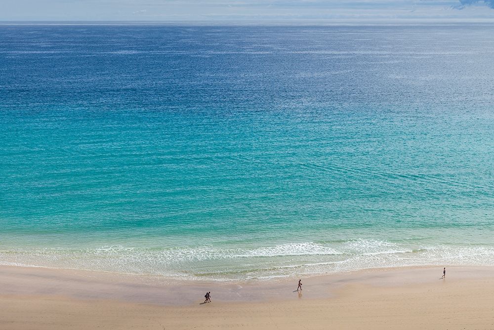 Canary Islands-Fuerteventura Island-Costa Calma-high angle view of Playa de Sotavento beach art print by Walter Bibikow for $57.95 CAD