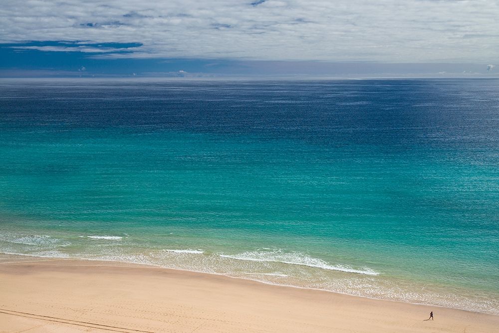 Canary Islands-Fuerteventura Island-Costa Calma-high angle view of Playa de Sotavento beach art print by Walter Bibikow for $57.95 CAD