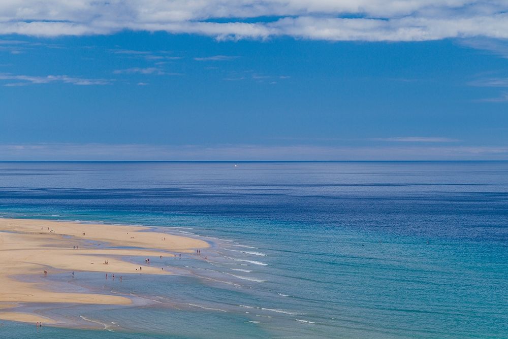 Canary Islands-Fuerteventura Island-Costa Calma-high angle view of Playa de Sotavento beach art print by Walter Bibikow for $57.95 CAD