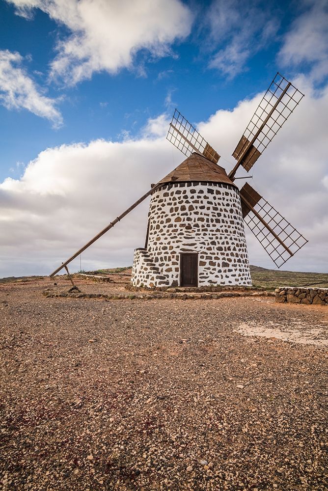 Canary Islands-Fuerteventura Island-La Oliva-traditional windmill art print by Walter Bibikow for $57.95 CAD