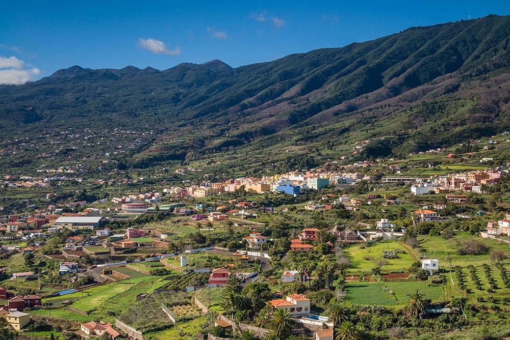 Canary Islands-La Palma Island-Santa Cruz de la Palma-elevated view Brena Alta neighborhood art print by Walter Bibikow for $57.95 CAD