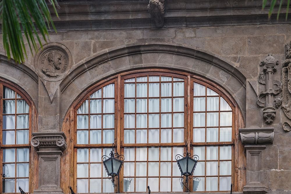 Canary Islands-La Palma Island-Santa Cruz de la Palma-building detail Calle ODaly street art print by Walter Bibikow for $57.95 CAD