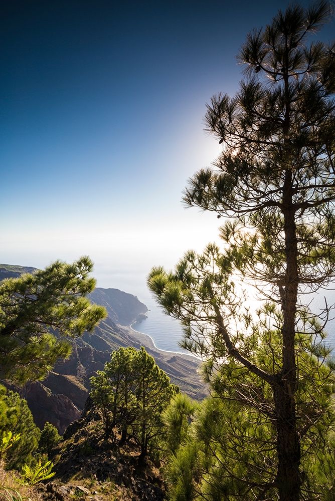 Canary Islands-El Hierro Island-Mirador de las Playas-elevated view of the east coast art print by Walter Bibikow for $57.95 CAD